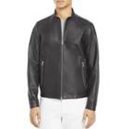 Nwt Theory Morvek Kelleher Black Lamb Leather Racer Jacket Mens Size S